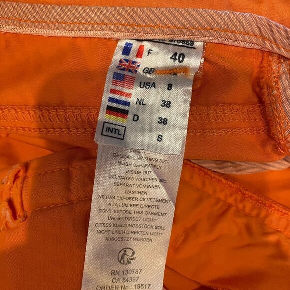 Saint James Sz 8 Classic Luxury Orange Chino Bermuda Cotton Shorts - Picture 7 of 8